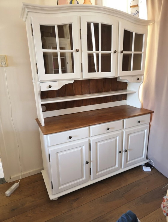 Image 1 of French Provençal or Rustic Farmhouse Buffet and Display Cabinet