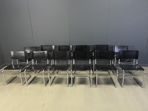 Mart Stam per Fasem, sedie a sbalzo, modello 'S33' - set da 12