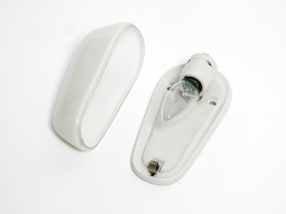 Image 1 of A Mid Century Modern Wagenfeld glass ceramic wall lamp