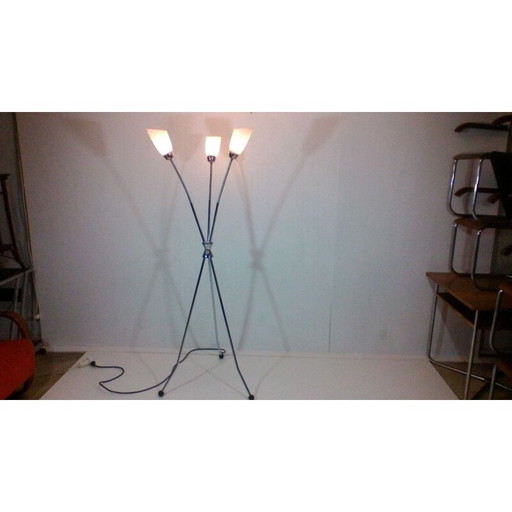 Vintage chromen vloerlamp "type 101" van Lidokov