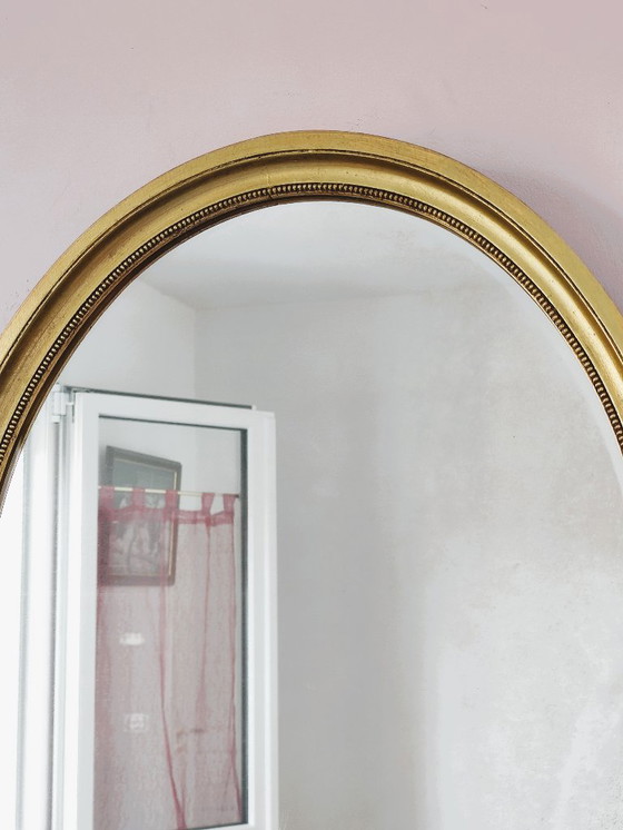 Image 1 of Antique Oval Gilded Mirror