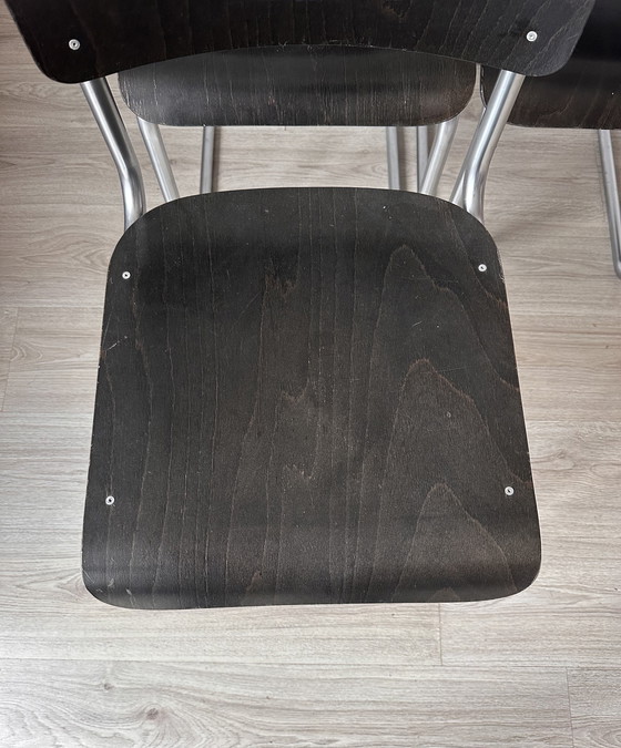 Image 1 of 4x Gispen 101 design dining chairs