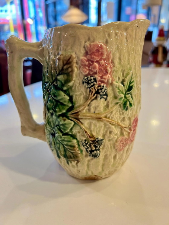 Rareté! Pichet, vase Art Nouveau original du fabricant anglais Minton, vers 1900, très bon état (photo 2 of 8)