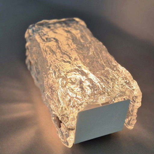 Kaiser Leuchten Ice-Glass Wall Lamp 60s / 70s Mid-Century Vintage