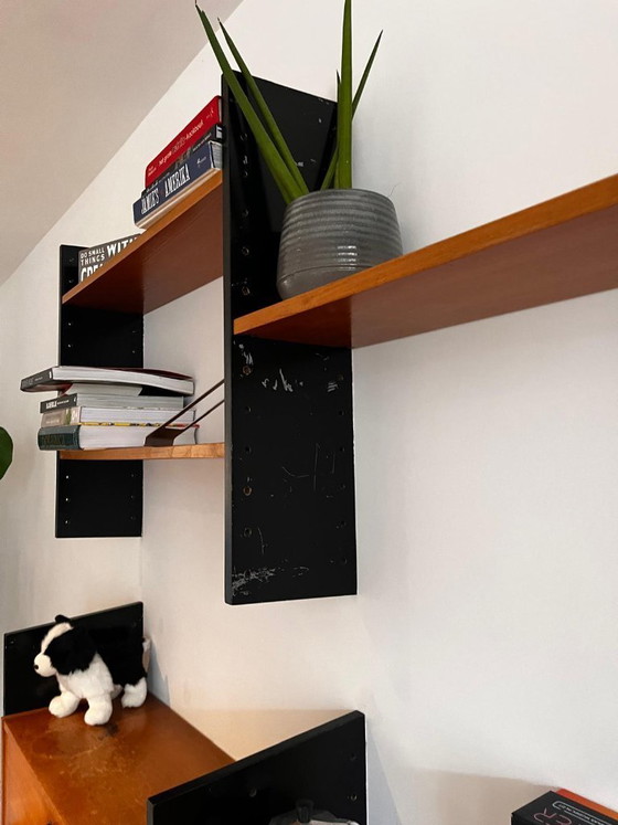 Image 1 of Sistema a parete vintage scandinavo con bar - design anni '60