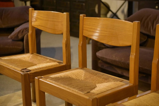 Set di 4 sedie in olmo Maison Regain anni '60 – Sedie da pranzo, Legno, Vintage (photo 6 of 12)