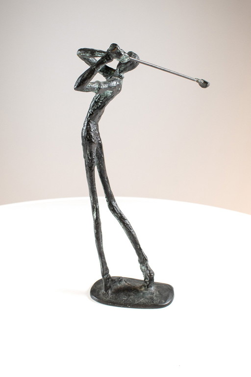 « Golfeur » en bronze