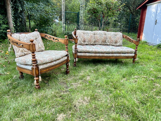 Image 1 of Giorgetti Gallery set with two-seater sofa and armchair