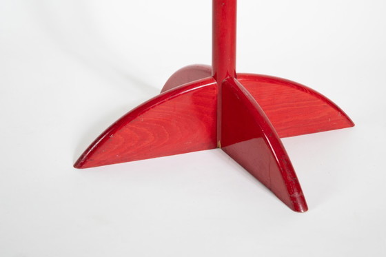 Image 1 of Italian Coat rack by Mauro Pasquinelli in red lacquered wood, 1960s