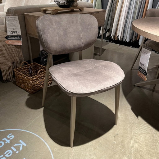Gomba Stof Goldy Clay Set van 4 – Pronto Wonen, eetkamerstoelen, Plastic, Textile