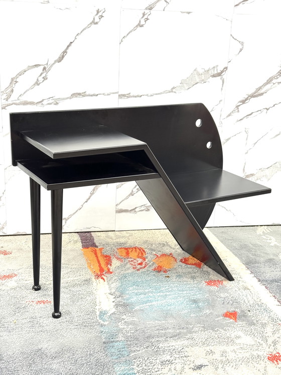 Image 1 of Paolo Pallucco Attr. Panchetta Con Tavolino E Portariviste Postmoderno Anni 80 