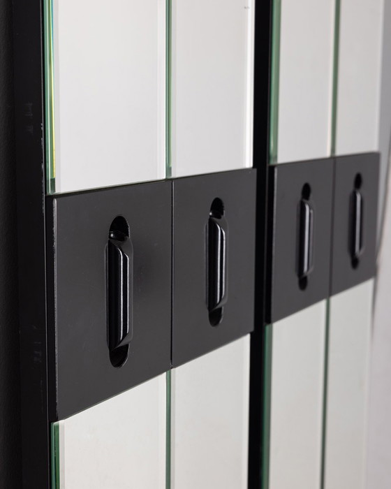 Image 1 of Coppia di appendiabiti da parete con specchi vintage del design italiano degli anni '70