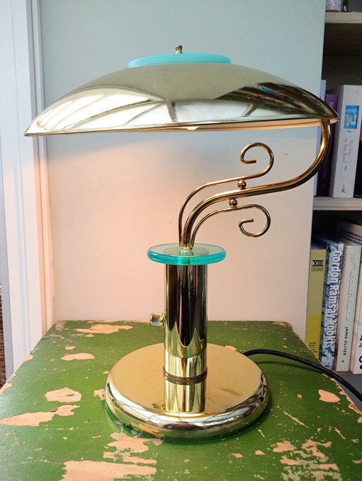 Vintage Bankerlampe Pilzlampe