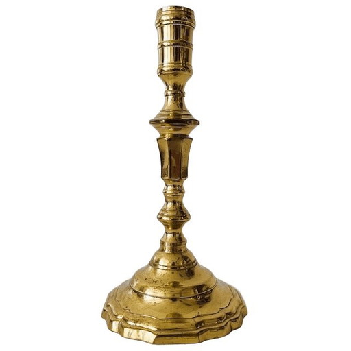 Candeliere vintage in ottone dorato anni '50