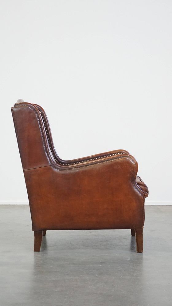 Image 1 of Fauteuil Gemaakt Van Schapenleer 