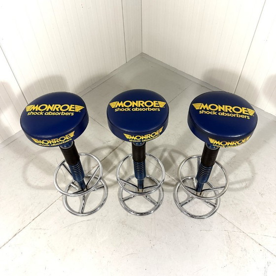 Image 1 of 3 sgabelli da bar con ammortizzatori Monroe anni '80-'90