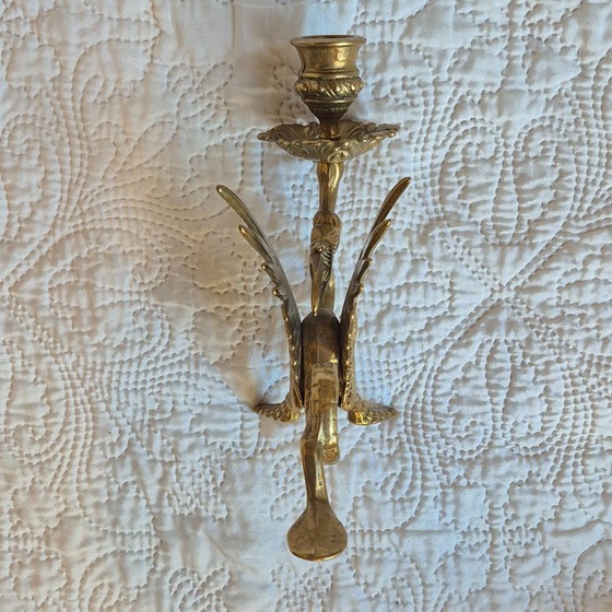 Coppia di portacandele con draghi alati – Stile Napoleone III – Metal (photo 10 of 13)