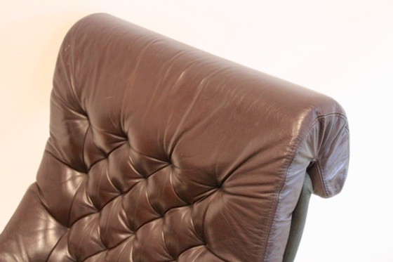 Noboru Nakamura Bore Leather Lounge Chair with Footstool, Ikea, Armchairs, Metal (photo 5 of 9)