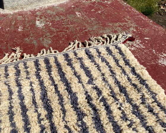 Image 1 of Large Vintage Moroccan Boujaad Rug 332x244 cm – Handmade Berber Wool Rug – Earth Tone Tribal Carpet – Boho Modern Statement Rug