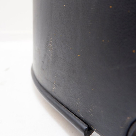 Image 1 of Pair of black leather Artona armchairs by Afra and Tobia Scarpa for Maxalto Artona Mod. 8551 - Italy 1985