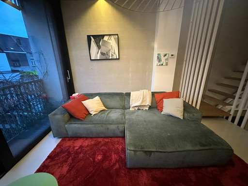 by fonQ Chunky Corner Sofa Chaise Right Dark Green - €700