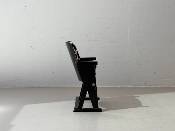 Image 1 of Postmoderne bioscoopstoel met koeienhuidlook, jaren 80