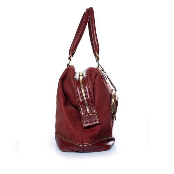 Longchamp, borsa Legend in camoscio rosso, Borse a mano (foto 2 di 12)