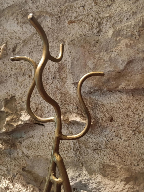 Pair of sculptural David Emery chairs in gilded metal – EMERY DAVID, Dining chairs (photo 7 of 7)