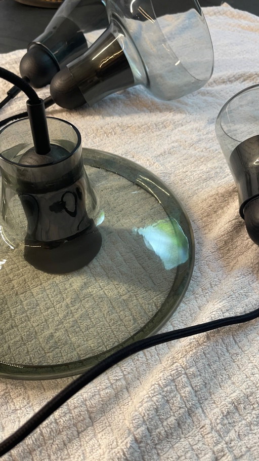Brokis Shadows 5er pendant lamp , smoke gray-shiny