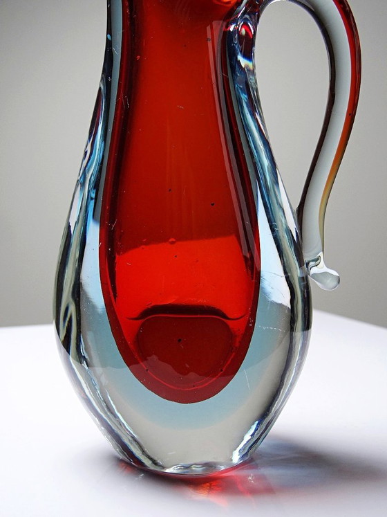 Image 1 of Sommerso pitcher vase att. Flavio Poli, Murano 1960-1970