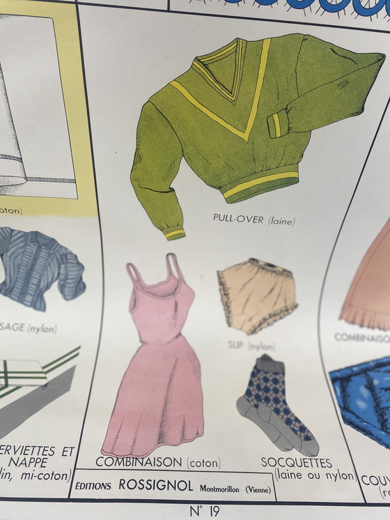 Image 1 of Rossignol School Poster "Stoffen en kleding