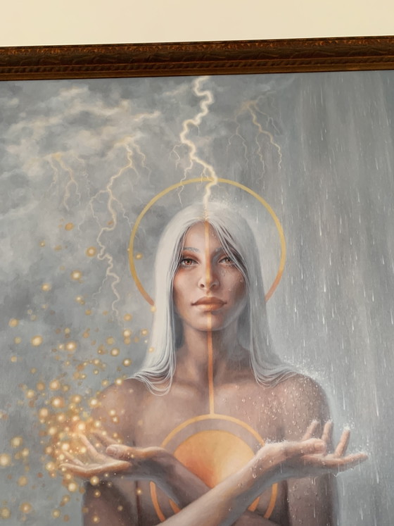 Image 1 of Impresión giclée enmarcada sobre lienzo titulada «Middle Way».