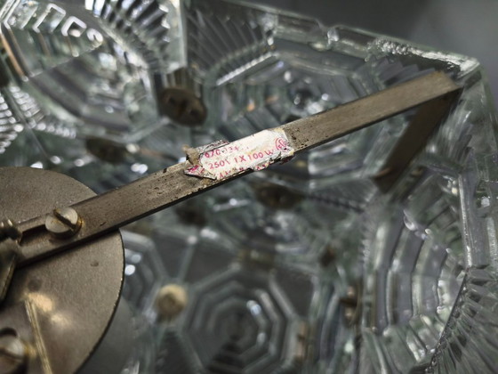 Image 1 of Lampada a sospensione brutalista in vetro di Kamenický Šenov, Cecoslovacchia anni '70