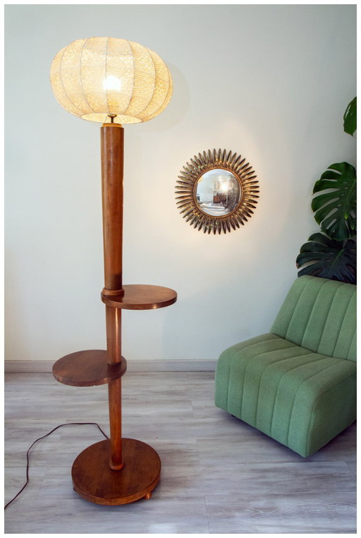 Art Deco vloerlamp voor bedienden uit de jaren 1940/50.