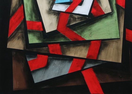 Image 1 of Eduard Diem: “Komposition (1), 2020”. Giclée sobre terciopelo Hahnemühle. Firmado y grabado a mano. Especial.