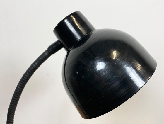 Image 1 of Black Industrial Gooseneck Table Lamp, 1960s