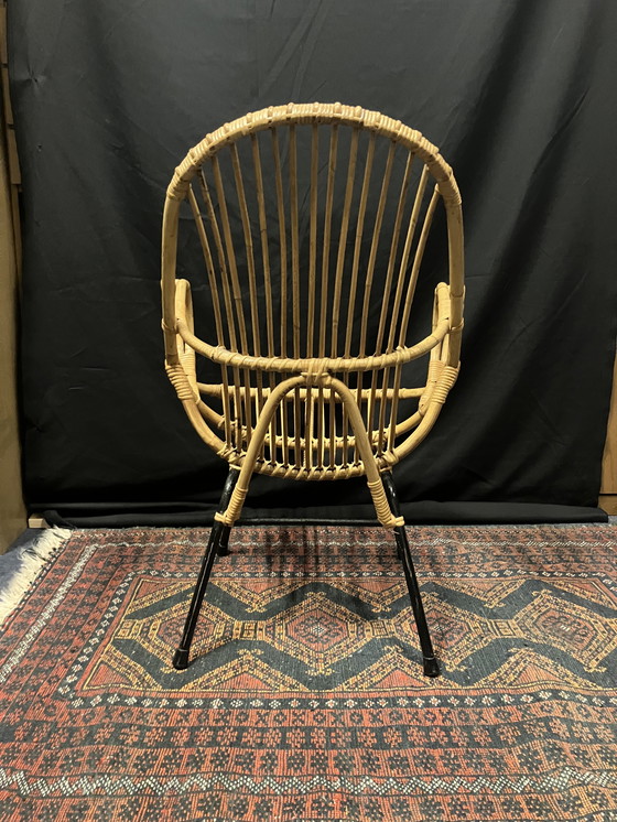 Image 1 of Vintage rotan fauteuil - Rohe Noordwolde 