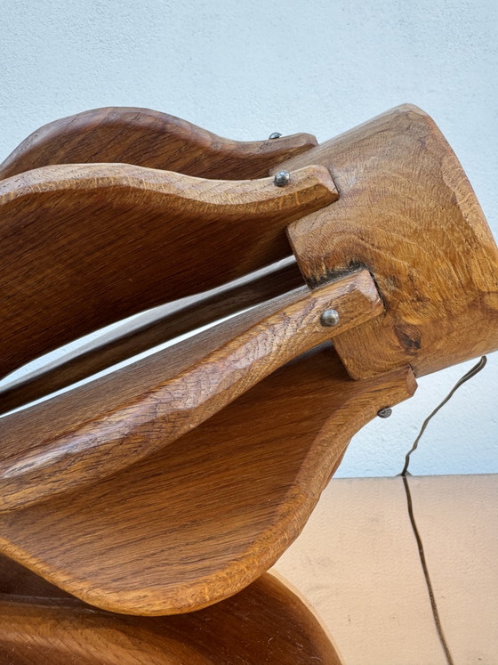 Brutalist Teak Wood Lamp, 1960s – Table lamps (photo 10 of 14)
