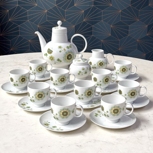 Servizio da caffè vintage in porcellana tedesca per 10 persone (anni '60-'70) – Heinrich Germany