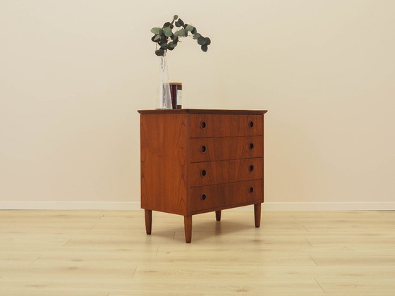 Image 1 of Teak chest of drawers, Danish design, 1970s, made in Denmark