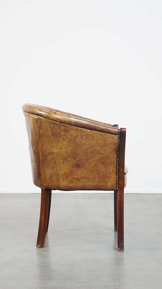 Image 1 of Beef Leather Tubchair