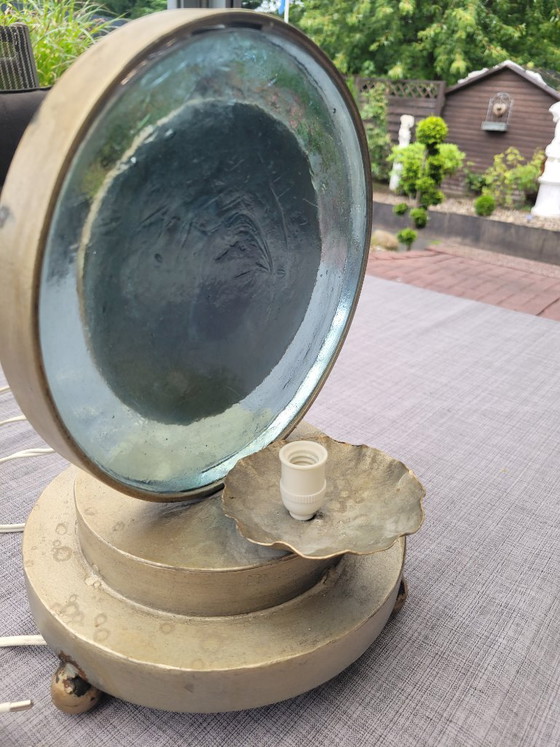 Rare Designer Table Lamps Spain Moon Handmade – Brass, Metal (photo 9 of 13)