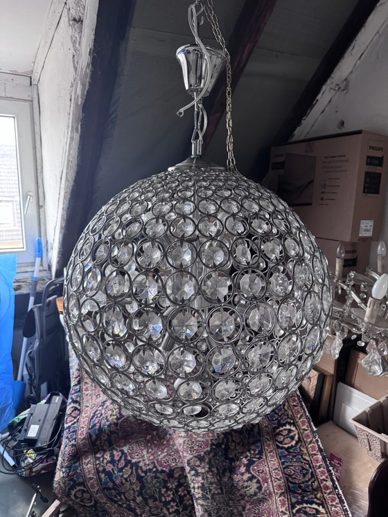 Kristall Design Hängelampe Kugel 12Flammig 60cm DM Vintage 60er 70er – Ceiling lights, Crystal, Chrome (photo 6 of 8)