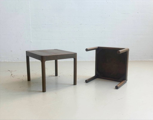 Mesita auxiliar cuadrada de estilo vintage, fabricada en roble, de la década de 1970. – bijzettafels, Wood (photo 2 of 7)
