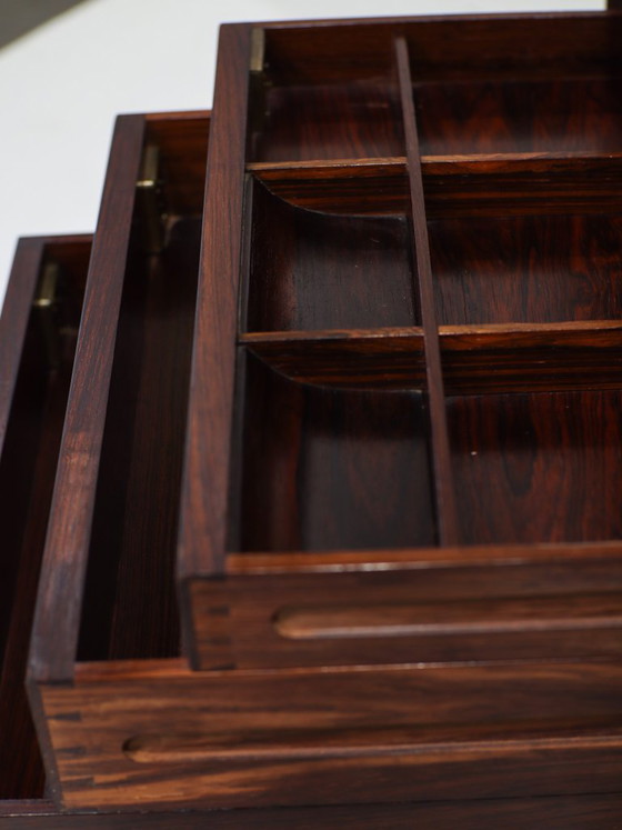 Zeldzaam Bureau Poul Kjaerholm Staal Palissander Deens Jaren '50 – Wood (photo 11 of 23)