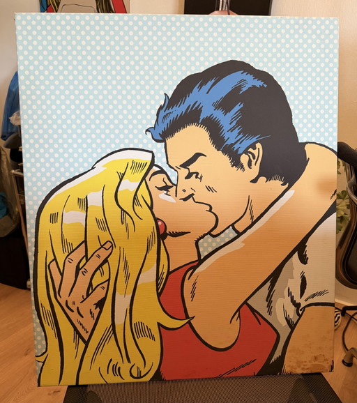 Quadro Ikea su tela POP-ART il bacio