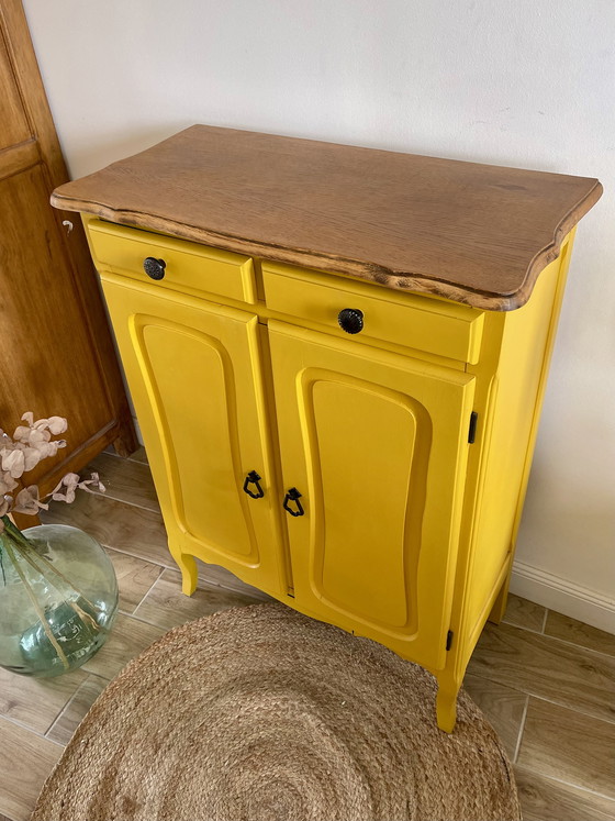 Image 1 of Antique entryway shoe cabinet