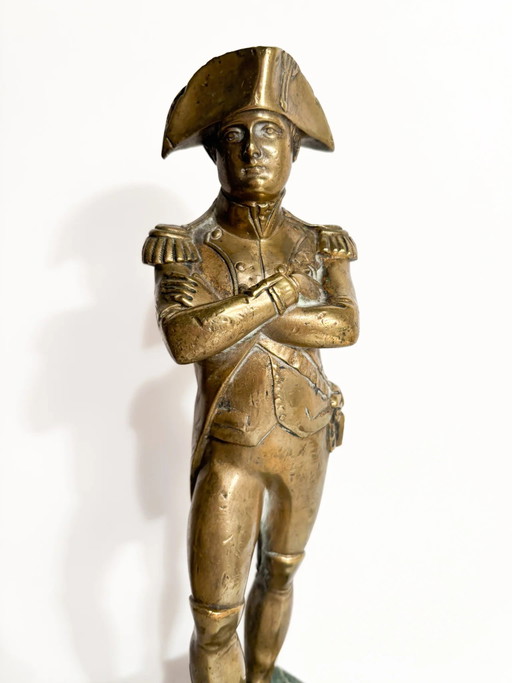 Napoleon Figurine in Gilded Bronze with Marble Base, 1960s – beeldhouwkunst (photo 2 of 10)