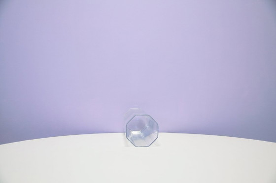 Octagonal glass vase, Transparent, Scandinavian (photo 3 of 5)