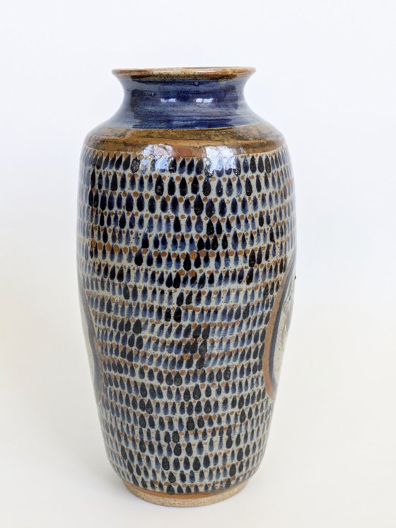 Large hand-painted 32 cm Mexican Tonalá pottery vase 1970s – Ceramic, Vintage (photo 5 of 13)